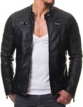 Men's Black REAL Lambskin Leather Biker Jacket